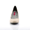 Pleaser Pink Label JENNA-01 Cream Vegan Leather Sale