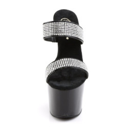Pleaser ADORE-702-2 Black High Heeled Mules Women