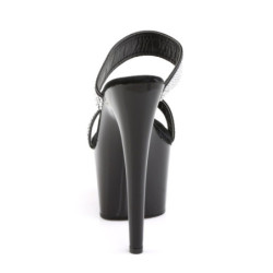 Pleaser ADORE-702-2 Black High Heeled Mules Women
