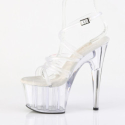 Pleaser ADORE-706 Clear Ankle Strap High Heels Sandals