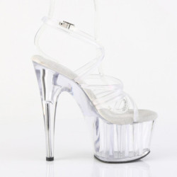 Pleaser ADORE-706 Clear Ankle Strap High Heels Sandals