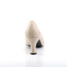 Pleaser Pink Label JENNA-01 Cream Vegan Leather Sale