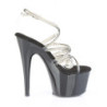 Pleaser ADORE-706 Black Ankle Strap High Heels Sandals