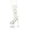 Pleaser ADORE-700-48 White Vegan Leather Sale Women