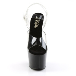 Pleaser ADORE-708 Black Platform High Heeled Sandals