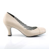 Pleaser Pink Label JENNA-01 Cream Vegan Leather Sale