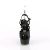 Pleaser DELIGHT-624-1 Black Vegan Leather Sale Women