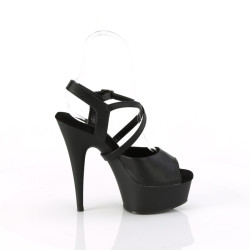Pleaser DELIGHT-624-1 Black Vegan Leather Sale Women