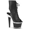 Pleaser SPECTATOR-1016 Black Vegan Leather Transparent