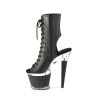 Pleaser SPECTATOR-1016 Black Vegan Leather Transparent