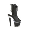 Pleaser SPECTATOR-1016 Black Vegan Leather Transparent