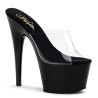 Pleaser ADORE-701 Transparent Black Mules Heels Women