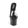 Pleaser ADORE-701 Transparent Black Mules Heels Women