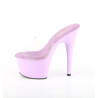 Pleaser ADORE-701 Transparent Lavender Mules Women