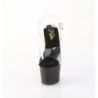 Pleaser ADORE-708 Clear Black Platform High Heels Shoes