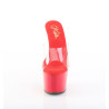 Pleaser ADORE-701 Transparent Red High Heeled Mules