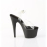 Pleaser ADORE-708 Clear Black Platform High Heels Shoes