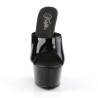 Pleaser ASPIRE-601 Black Patent High Heeled Mules