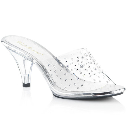 Fabulicious BELLE-301RS Transparent Low Heeled Mules