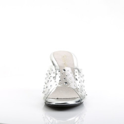 Fabulicious BELLE-301RS Transparent Low Heeled Mules