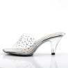 Fabulicious BELLE-301RS Transparent Low Heeled Mules