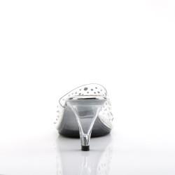 Fabulicious BELLE-301RS Transparent Low Heeled Mules