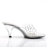 Fabulicious BELLE-301RS Transparent Low Heeled Mules