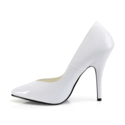 Pleaser SEDUCE-420V White Pointed Toe Classic Pumps