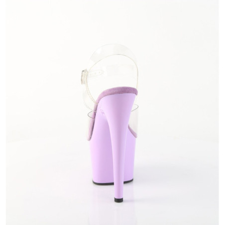 Pleaser EXCITE-608 White High Heeled Platform Sandals
