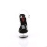 Pleaser EXCITE-608 Black High Heeled Platform Sandals