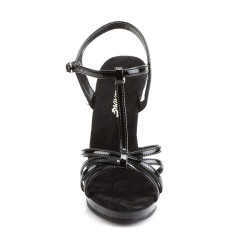 Fabulicious FLAIR-420 Patent T-Strap Stiletto Sandals