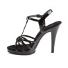 Fabulicious FLAIR-420 Patent T-Strap Stiletto Sandals
