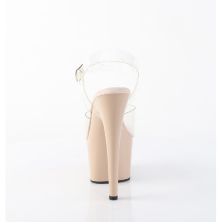 Pleaser GLEAM-609 Black High Heeled Platform Sandals