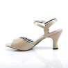 Pleaser Pink Label JENNA-09 Cream Patent Sale Women