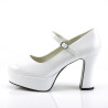Funtasma MARYJANE-50 White Chunky Heels Platform Pumps