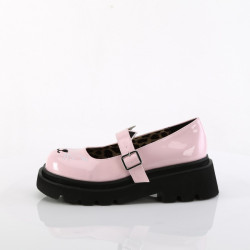 Demonia RENEGADE-56 Rose Patent Maryjane Platform Shoes
