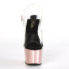 Pleaser ADORE-708 Rose Gold Chrome Platform High Heels