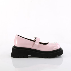Demonia RENEGADE-56 Rose Patent Maryjane Platform Shoes