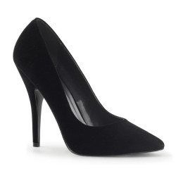 Pleaser SEDUCE-420 Velvet Pointed Toe Heeled Pumps