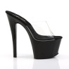 Pleaser SKY-301 Black High Heeled Platform Mules Women