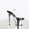 Pleaser ADORE-708 Silver Chrome Platform High Heels
