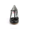Pin Up Couture WIGGLE-50 Black Cuben Heel Retro Pumps