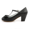 Pin Up Couture WIGGLE-50 Black Cuben Heel Retro Pumps