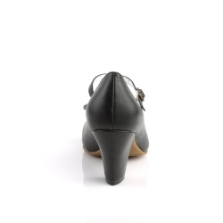 Pin Up Couture WIGGLE-50 Black Cuben Heel Retro Pumps