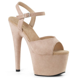 Pleaser ADORE-709FS Beige Vegan Suede Sale Women