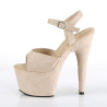 Pleaser ADORE-709FS Beige Vegan Suede Sale Women