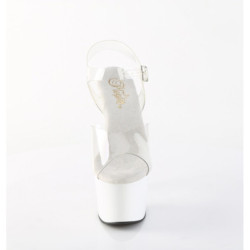 Pleaser ADORE-708 White Platform High Heeled Sandals