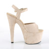 Pleaser ADORE-709FS Beige Vegan Suede Sale Women