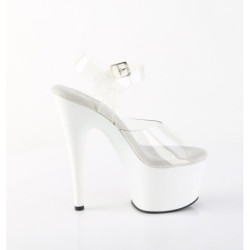 Pleaser ADORE-708 White Platform High Heeled Sandals