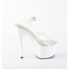Pleaser ADORE-708 White Platform High Heeled Sandals